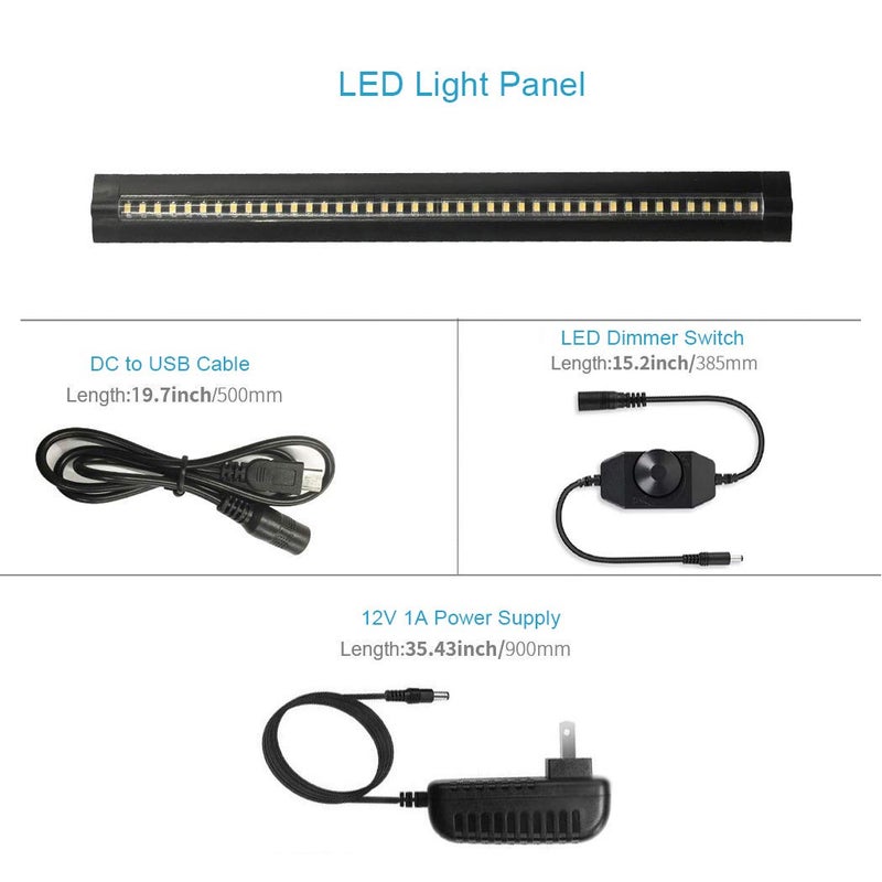 LEDLightsWorld 13 inch LED Under Cabinet Lighting, 12V 5W Ultra Thin Plug in Counter Light, Dimmable Warm White, CRI90 Under Counter Lights for Kitchen, Shelf, Workbench, Cupboard - Image 4